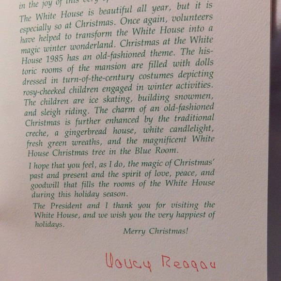 Christmas at the White House 1985 Pamphlet - Picture 3 of 7